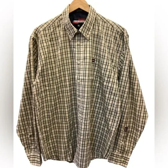 Maxini Sport Men Shirt Medium (16 1/4) Plaid Long Sleeves Button Up Casual shirt - Picture 3 of 15